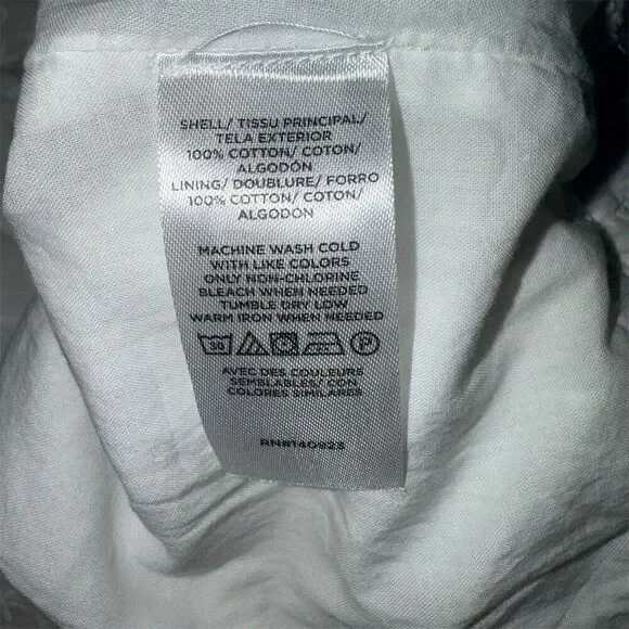 Loft Women's White Peasant Skirt M Knee Length Lace Accents - Picture 4 of 5